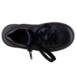 SUPERFIT fűzős/cipzáros fekete nappa bőr félcipő