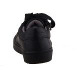 SUPERFIT fűzős/cipzáros fekete nappa bőr félcipő