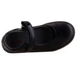 SUPERFIT tépős lakk/matt fekete bőr balerina cipő