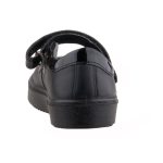 SUPERFIT tépős lakk/matt fekete bőr balerina cipő