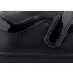 SUPERFIT tépős lakk/matt fekete bőr balerina cipő