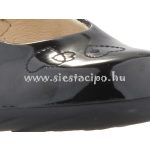 Fekete tépőzáras Siesta LAKKCIPŐ
