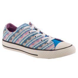 CONVERSE CHUCK TAYLOR ALL STAR kék/lila MINTÁS vászon fűzős félcipő   CONVERSE CHUCK TAYLOR ALL STAR kék/lila MINTÁS vászon fűzős félcipő