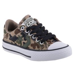 CONVERSE STAR PLAYER barna KATONA MINTÁS vászon fűzős félcipő   CONVERSE STAR PLAYER barna KATONA MINTÁS vászon fűzős félcipő