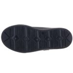 SIESTA-RICHTER fekete nubuk bőr FitMI talpbetétes gumis/tépőzáras félcipő