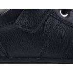 SIESTA-RICHTER fekete nubuk bőr FitMI talpbetétes gumis/tépőzáras félcipő