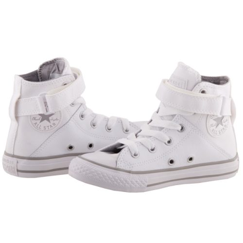 CONVERSE CHUCK TAYLOR ALL STAR BREA fehér bőr magasszárú fűzős/tépős cipő