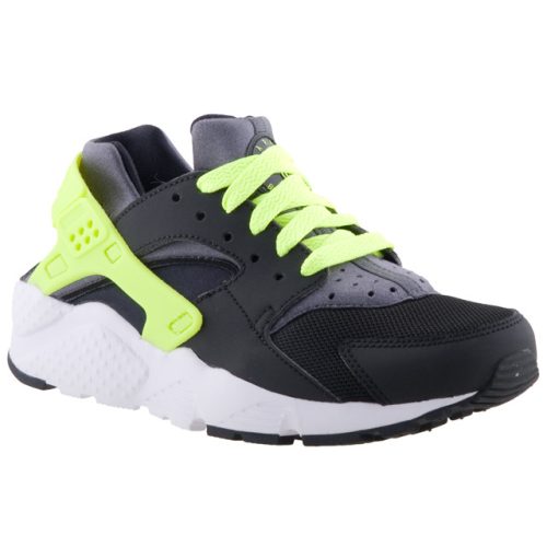 NIKE HUARACHE RUN fekete/neon fűzős futó sportcipő