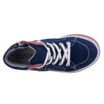 SZÍNHIBÁS SIESTA-RICHTER sötétkék/piros LEDES VILLOGÓS cipzáras/fűzős magas cipő