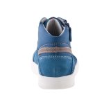 Siesta-Richter kék FitMI talpbetétes fűzős-cipzáras velúr magasszárú fiú cipő