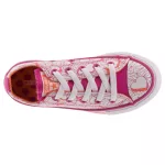 CONVERSE CHUCK TAYLOR fehér/lila/narancs SZÍVECSKÉS fűzős vászon félcipő