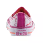 CONVERSE CHUCK TAYLOR fehér/lila/narancs SZÍVECSKÉS fűzős vászon félcipő