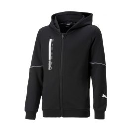 Puma Active Sports FZ fekete cipzáras kapucnis melegítőfelső   Puma Active Sports FZ fekete cipzáras kapucnis melegítőfelső
