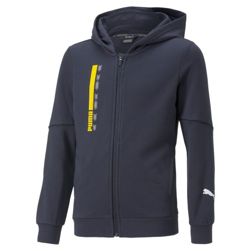 Active Sports Full-Zip Hoodie TR Fekete Kapucnis Gyerek Pulóver