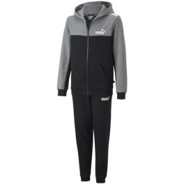Puma ESS+ Block Hooded Suit Szürke-Fekete Gyerek Melegítő Szett   Puma ESS+ Block Hooded Suit Szürke-Fekete Gyerek Melegítő Szett