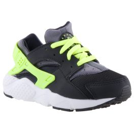 NIKE Huarache Run fekete-neonzöld fűzős futó sportcipő NIKE Huarache Run fekete-neonzöld fűzős futó sportcipő
