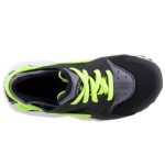 NIKE Huarache Run fekete-neonzöld fűzős futó sportcipő