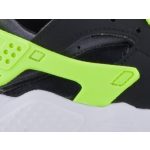 NIKE Huarache Run fekete-neonzöld fűzős futó sportcipő