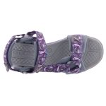 GEOX Borealis lila-szürke mintás 3 tápőzáras lélegző talpú lány szandál