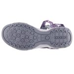 GEOX Borealis lila-szürke mintás 3 tápőzáras lélegző talpú lány szandál