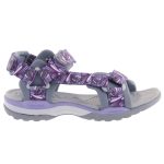 GEOX Borealis lila-szürke mintás 3 tápőzáras lélegző talpú lány szandál