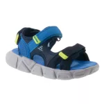 Siesta-Richter kék-szürke-neon színű 3 tépőzáras mosható textil fiú szandál
