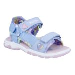 Siesta-Richter világoskék-szivárvány színű szívecskés 2 tépőzáras textil kislány szandál