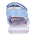 Siesta-Richter világoskék-szivárvány színű szívecskés 2 tépőzáras textil kislány szandál