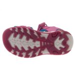 Siesta-Richter fukszia-szivárvány színű szívecskés 2 tépőzáras textil kislány szandál