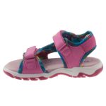 Siesta-Richter fukszia-szivárvány színű szívecskés 2 tépőzáras textil kislány szandál