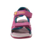 Siesta-Richter fukszia-szivárvány színű szívecskés 2 tépőzáras textil kislány szandál