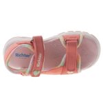 Siesta-Richter barack-szivárvány színű szívecskés 2 tépőzáras textil kislány szandál