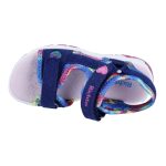 Siesta-Richter sötétkék szivárvány színű szívecskés 2 tépőzáras textil kislány szandál