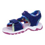 Siesta-Richter sötétkék szivárvány színű szívecskés 2 tépőzáras textil kislány szandál