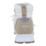 Siesta-Richter bézs-krém cipzáras-fűzős bundabéléses sympatex-vízálló textil kislány csizma