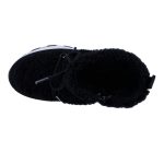 Siesta-Richter fekete cipzáras-fűzős bundabéléses sympatex-vízálló textil kislány csizma