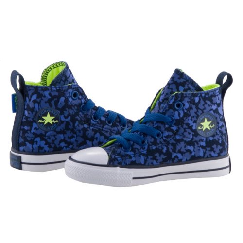 CONVERSE ALL STAR SIMPLE STEP kék/neonzöld oldalt tépős magasszárú cipő