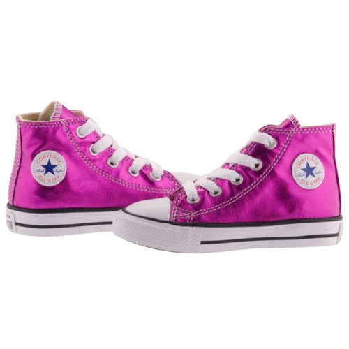 CONVERSE CHUCK TAYLOR ALL STAR metál ciklámen magas fűzős cipő