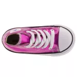 CONVERSE CHUCK TAYLOR ALL STAR metál ciklámen magas fűzős cipő