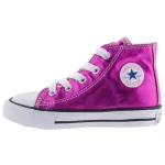 CONVERSE CHUCK TAYLOR ALL STAR metál ciklámen magas fűzős cipő