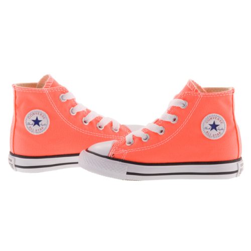 CONVERSE CHUCK TAYLOR neonnarancs fűzős magasszárú vászon cipő