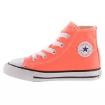 CONVERSE CHUCK TAYLOR neonnarancs fűzős magasszárú vászon cipő