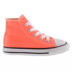 CONVERSE CHUCK TAYLOR neonnarancs fűzős magasszárú vászon cipő