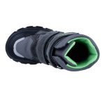 Siesta-Richter szürke-fekete-zöld 2 tépőzáras bunda béléses sympatex (vízálló) bőr-textil fiú hótaposó 