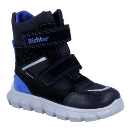 Siesta-Richter sötétkék 2 tépőzáras bunda béléses sympatex (vízálló) velúrbőr-textil kisfiú csizma   Siesta-Richter sötétkék 2 tépőzáras bunda béléses sympatex (vízálló) velúrbőr-textil kisfiú csizma
