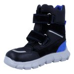 Siesta-Richter sötétkék 2 tépőzáras bunda béléses sympatex (vízálló) velúrbőr-textil kisfiú csizma