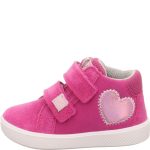 Superfit Supies pink-rózsaszín szivecskés 2 tépőzáras velúrbőr kislány gyerekcipő