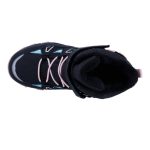 Siesta-Richter fekete-rózsaszín-kék tépőzáras-gumifűzős sympatex (vízálló) bélelt téli lány bakancs