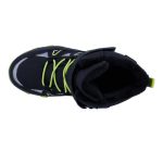 Siesta-Richter fekete-neon zöld tépőzáras-gumifűzős sympatex (vízálló) bélelt téli fiú bakancs