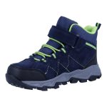 Siesta-Richter fekete-sötétkék-zöld tépőzáras-gumifűzős sympatex (vízálló) bőr fiú cipő